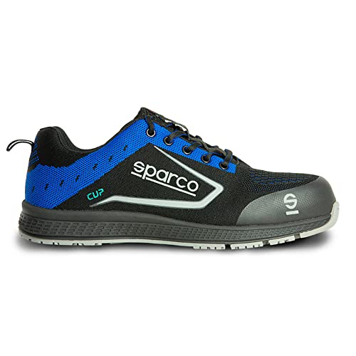 Sparco - Cup S1p, Albert Cup S1P Leichte Sicherheitsschuhe Schwarz/Rot Größe 46 Unisex - Erwachsene von Sparco