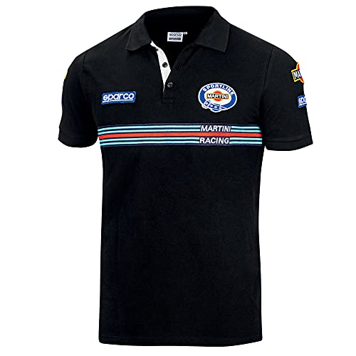 Sparco Martini Racing Poloshirt, Marineblau, Standard, Unisex, Erwachsene, bunt, 42/50 EU von Sparco