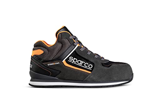 Sparco Unisex Acropolis Scarpe antinfortunistiche, Dunkelgrau und Orange, 46 EU von Sparco