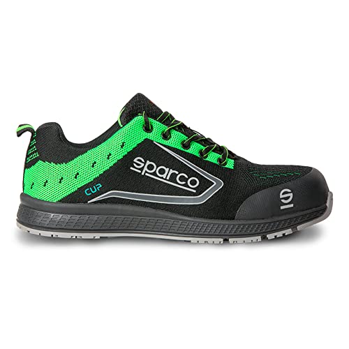 Sparco Unisex Cup Industrial Shoe, Schwarz und Grün, 42 EU von Sparco