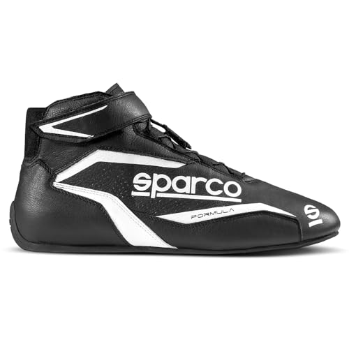 Sparco Unisex Formula 8856-2018 Stiefel, Größe 43, Schwarz/Weiß Bootsschuh, Standard, 43 EU von Sparco