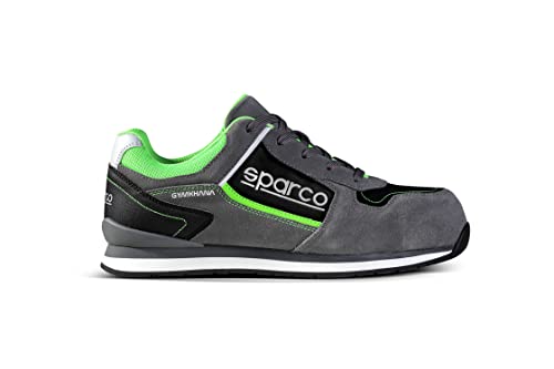 Sparco Unisex Chester Scarpe antinfortunistiche, Grau und Grün, 43 EU von Sparco