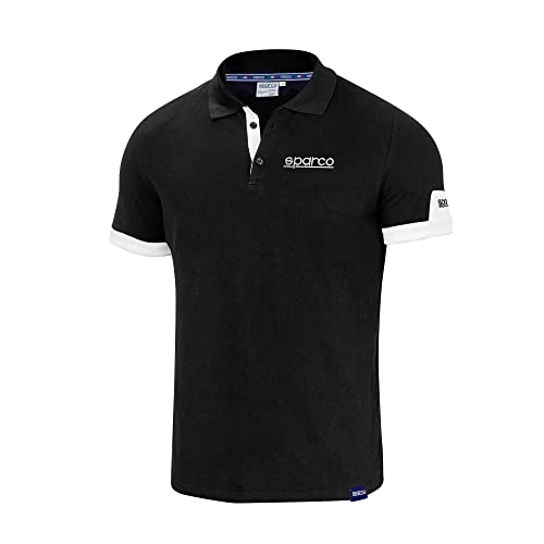 Sparco Unisex Poloshirt Jacke, Schwarz, M von Sparco