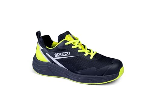 Sparco Unisex Teamwork Industrial Shoe, Marineblau/Fluoreszierend Gelb, 43 EU von Sparco