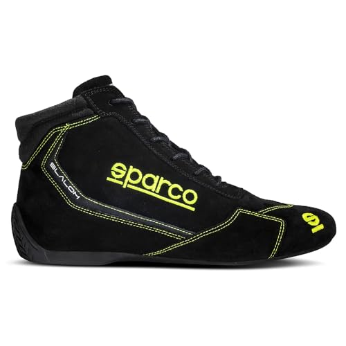Sparco Unisex Slalom 2022 Stiefel, Größe 42 EU, Schwarz/Gelb Bootsschuh, Standard von Sparco