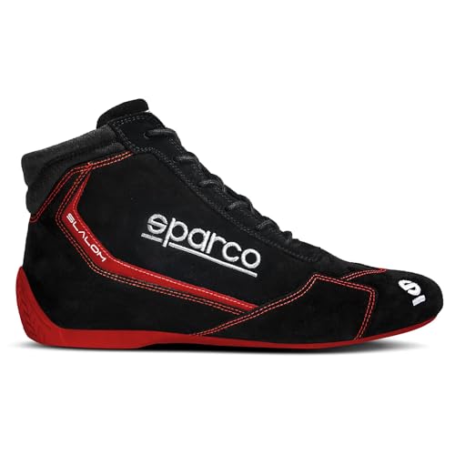 Sparco Unisex Slalom 2022 Stiefel, Größe 43 EU Schwarz/Rot Bootsschuh, Standard von Sparco