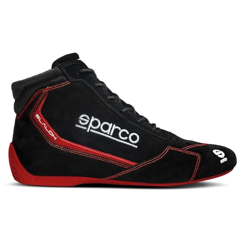 Sparco Unisex Slalom 2022 Stiefel, Größe 45, Schwarz/Rot Bootsschuh, Standard, 45 EU von Sparco