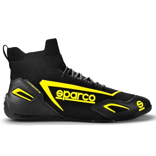 Sparco Unisex Stiefel Hyperdrive schwarz/gelb Bootsschuh, Standard, Größe 46 EU von Sparco
