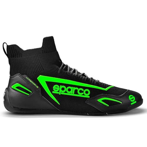 Sparco Unisex Stiefel Hyperdrive Größe 46 EU schwarz/grün Bootsschuh, Standard von Sparco