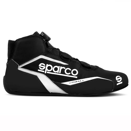 Sparco Unisex Stiefel K-Formula Größe 43 EU, Schwarz/Weiß Bootsschuh, Standard von Sparco