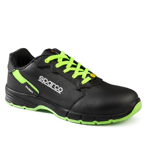 Sparco Unisex Targa Industrial Shoe, Nero Verde Fluo Scuro, 40 EU von Sparco