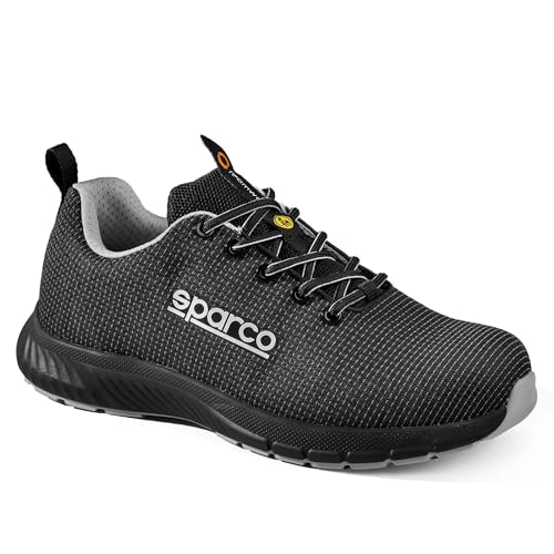 Sparco Unisex Traction Industrial Shoe, Schwarz/Silber, 40 EU von Sparco