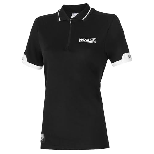 sparco Damen Polo Polohemd, Schwarz, Large von Sparco