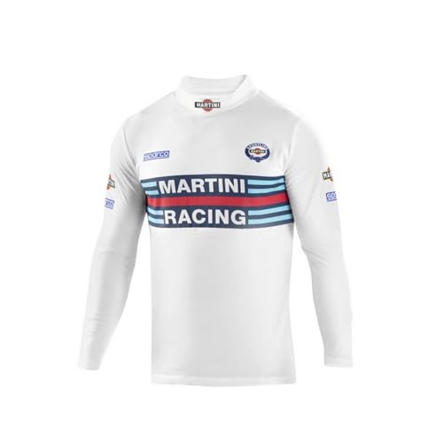 sparco Unisex T-Shirt Rollkragen Lange Ärmel Herr Größe L Weiß Langarmshirt, L von Sparco