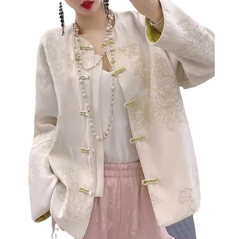 Damen-Jacke im chinesischen Stil – klassische Schnalle, Jacke, Damenmode, Tang-Anzug, weibliche Eleganz, ethnischer Vintage-Mantel, Damen-Kleidung im chinesischen Stil, Frühling und Herbst, Fre Damen-Jacke im chinesischen Stil – klassische Schnalle, Jacke, Damenmode, Tang-Anzug, weibliche Eleganz, ethnischer Vintage-Mantel, Damen-Kleidung im chinesischen Stil, Frühling und Herbst, Fre von Sparctwer
