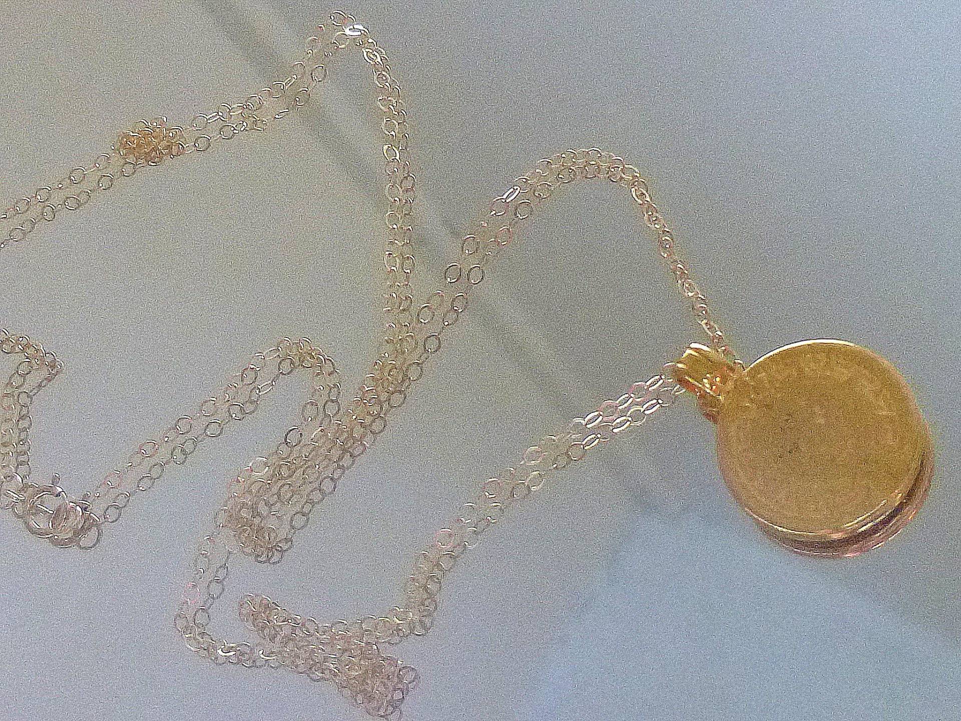 14 Kt Gold Vermeil Maya Kalender Anhänger Halskette, Gold Filled Kette 14 Kt Gold Vermeil Maya Kalender Anhänger Halskette, Gold Filled Kette von Sparkklingjewels