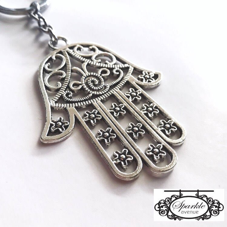 Hamsa Hand Schlüsselanhänger/Evil Eye Charm Der Fatima Von Miriam von SparkleAvenueAU