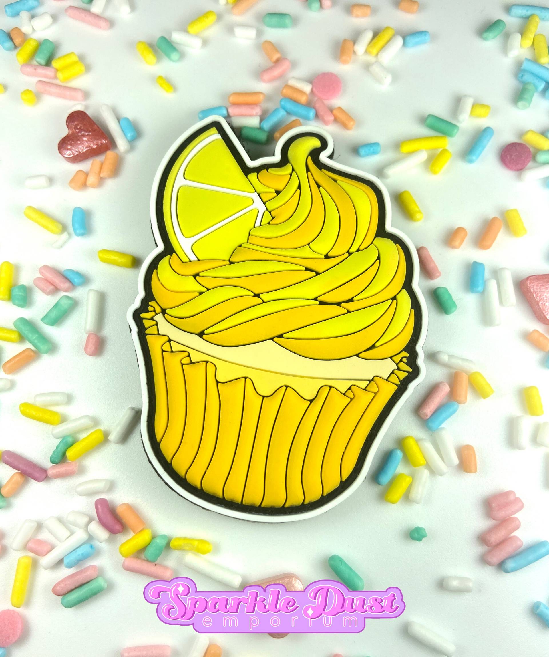 Zitronen Cupcake Aufnäher von SparkleDustEmporium