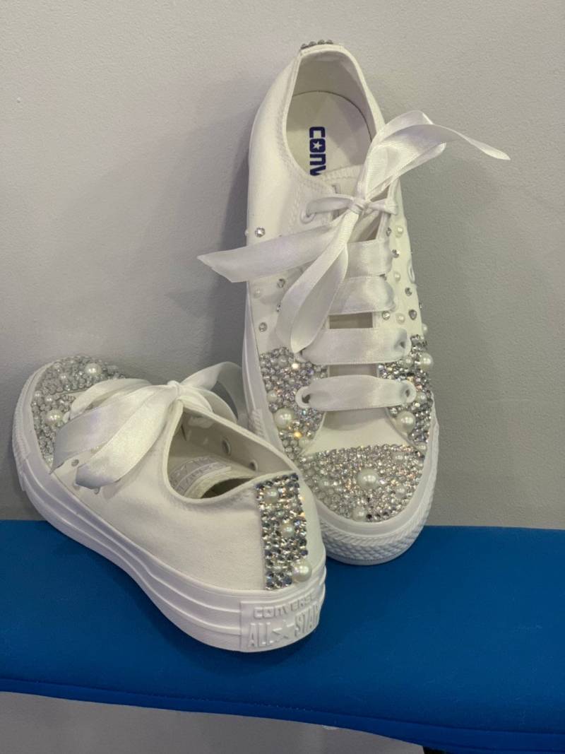 Kristall Mit Perle Converse von SparkleManiaBoutique