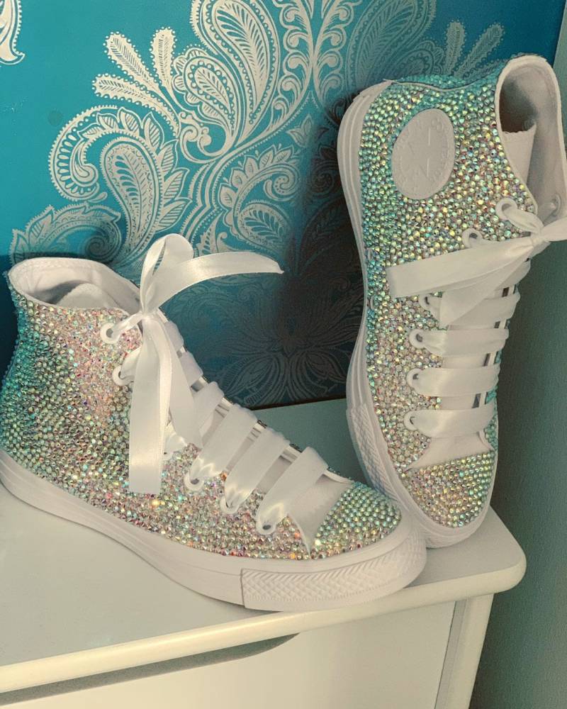 Weiß Mono Alle Kristall Swarovski Blickfang von SparkleManiaBoutique