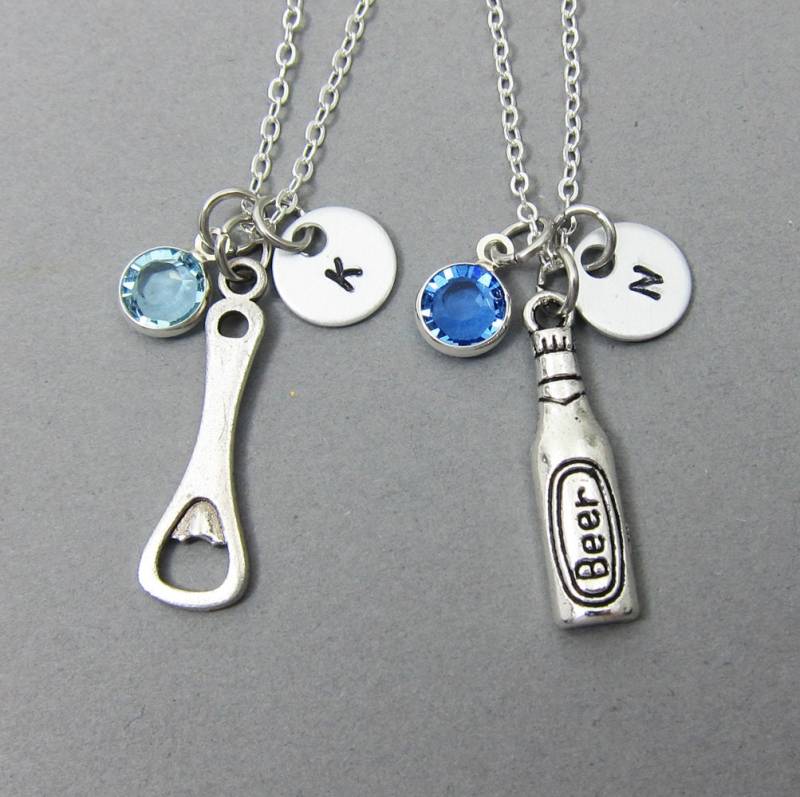 Flaschenöffner Bff Halskette - Bierliebhaber Freundschaftskette, Einzeln Oder Als 2Er Set von SparkleMod