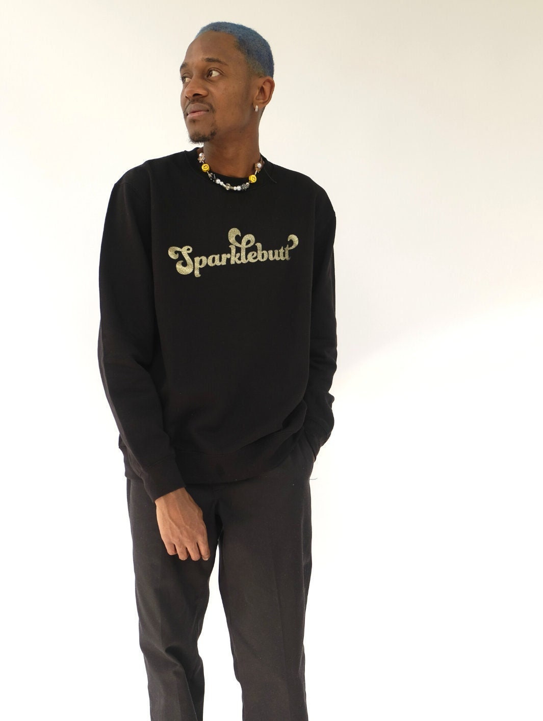 Festival Pullover, Party Sparklebutt Glitzer Pullover Für Po Liebhaber, Schwarz Und Gold / Festival Pullover, Party Sparklebutt Glitzer Pullover Für Po Liebhaber, Schwarz Und Gold / von SparklebuttLondon