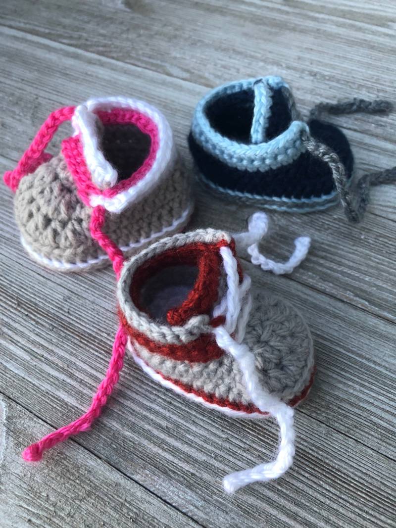 Handgemachte Häkeln High Tops Krippe Schuhe Für Säugling Jungen Oder Mädchen von Sparklepretty1