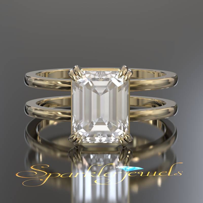 2.5Ct Smaragd Diamant Ring Für Frauen, Moissanite Verlobungsring Sie, Igi Zertifizierter Cvd/Frauenring von SparklerJewelsStore