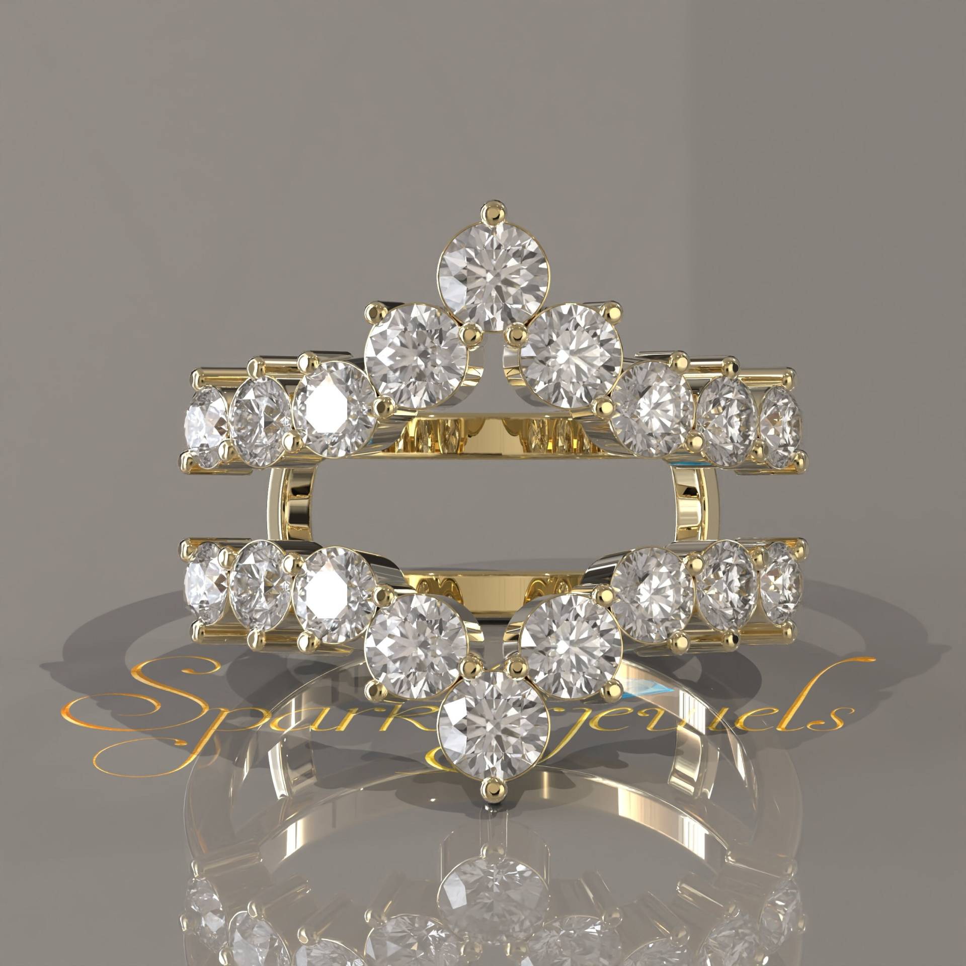 Ring Wrapper, Aggie Wrap, Diamant Moissanite Ring, Eternity Band von SparklerJewelsStore