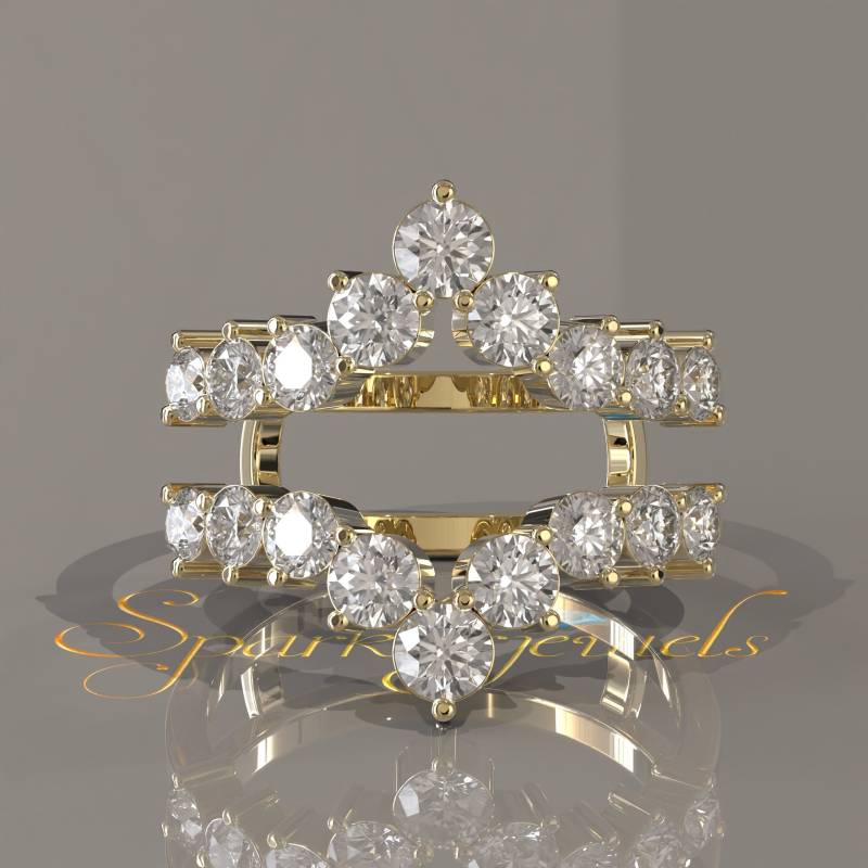 Ring Wrapper, Aggie Wrap, Diamant Moissanite Ring, Eternity Band von SparklerJewelsStore