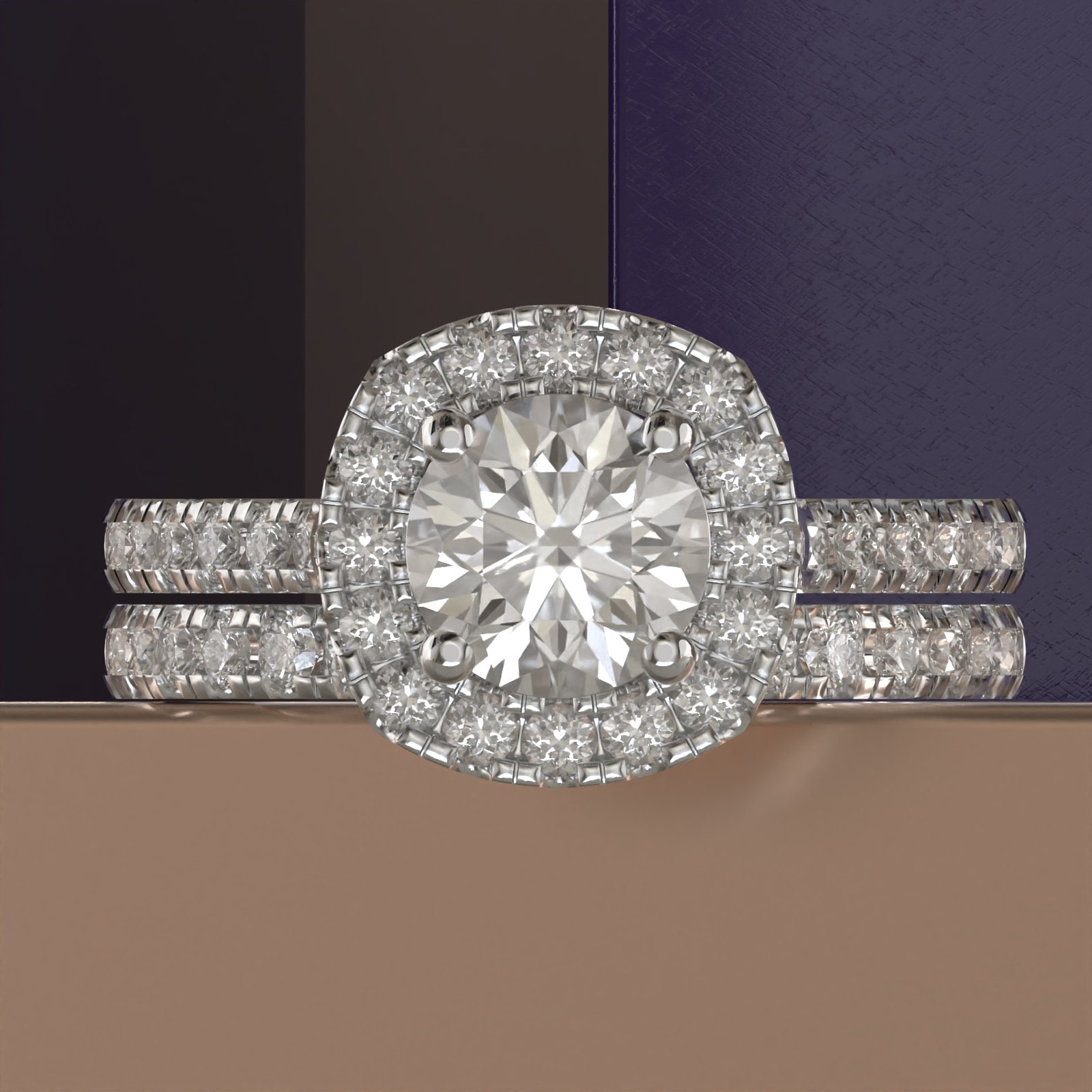 Runder Moissanitring Für Frauen, Labordiamant-Verlobungsring Sie, Igi-Zertifizierter Diamantfrauenring, Diamantring Mit Paarband von SparklerJewelsStore