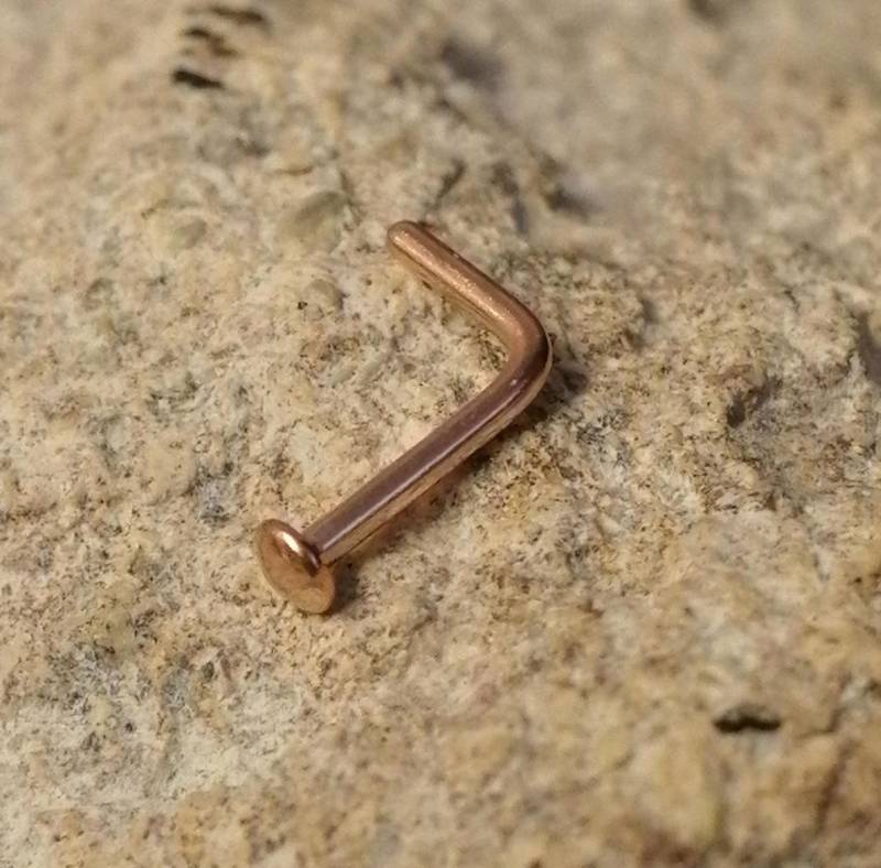 Kuppelende | Rose Vergoldeter Chirurgenstahl Schlichte Dezente Ohrstecker L-Form L Bend Nasenstecker Schlichtes Nasenloch Piercing 0, 8mm 1mm Uk Kuppelende | Rose Vergoldeter Chirurgenstahl Schlichte Dezente Ohrstecker L-Form L Bend Nasenstecker Schlichtes Nasenloch Piercing 0, 8mm 1mm Uk von SparklesbySaara