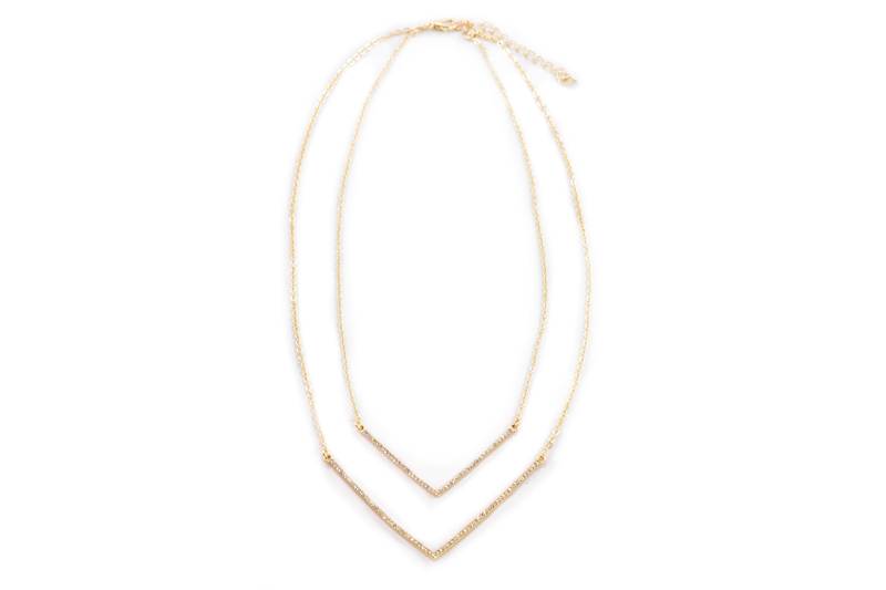 Zarte Zierliche Trendige Strass Reversible Doppel V Halskette Gold Oder Silber Zarte Zierliche Trendige Strass Reversible Doppel V Halskette Gold Oder Silber von Sparklesplendor