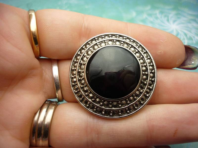 Vintage Runde Brosche - Markasit Einzigartiges Geschenk Muttertagsgeschenk Für Sie Vintage Runde Brosche - Markasit Einzigartiges Geschenk Muttertagsgeschenk Für Sie von SparklingDragonDesgn