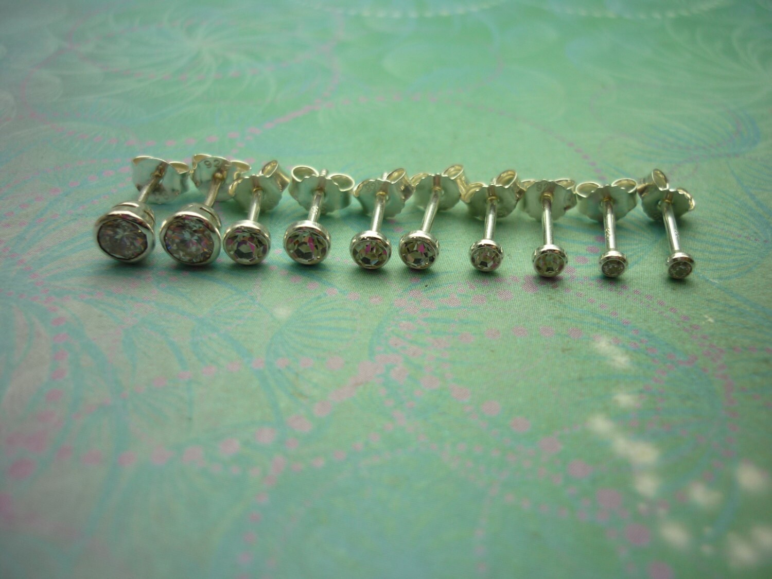 Vintage Sterling Silber Ohrringe Zirkonia Ohrstecker Vintage Sterling Silber Ohrringe Zirkonia Ohrstecker von SparklingDragonDesgn