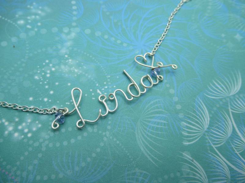 Wire Word Halskette - Name Personalisierter Schmuck Draht Gewickelt Namenskette Wire Word Halskette - Name Personalisierter Schmuck Draht Gewickelt Namenskette von SparklingDragonDesgn