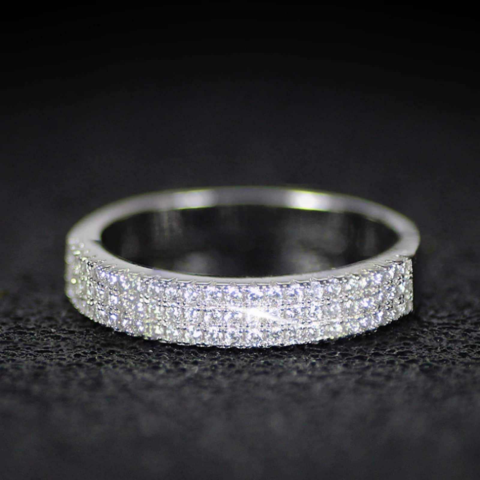 Zertifizierter 1.50Ct Rundschliff-Laborgewachsener Diamant 14K Solid Gold Halb Eternity Ring | Micro Pave Verlobungsring Jubiläumsgeschenk Band Für Zertifizierter 1.50Ct Rundschliff-Laborgewachsener Diamant 14K Solid Gold Halb Eternity Ring | Micro Pave Verlobungsring Jubiläumsgeschenk Band Für von SparklingEdgeJewelry
