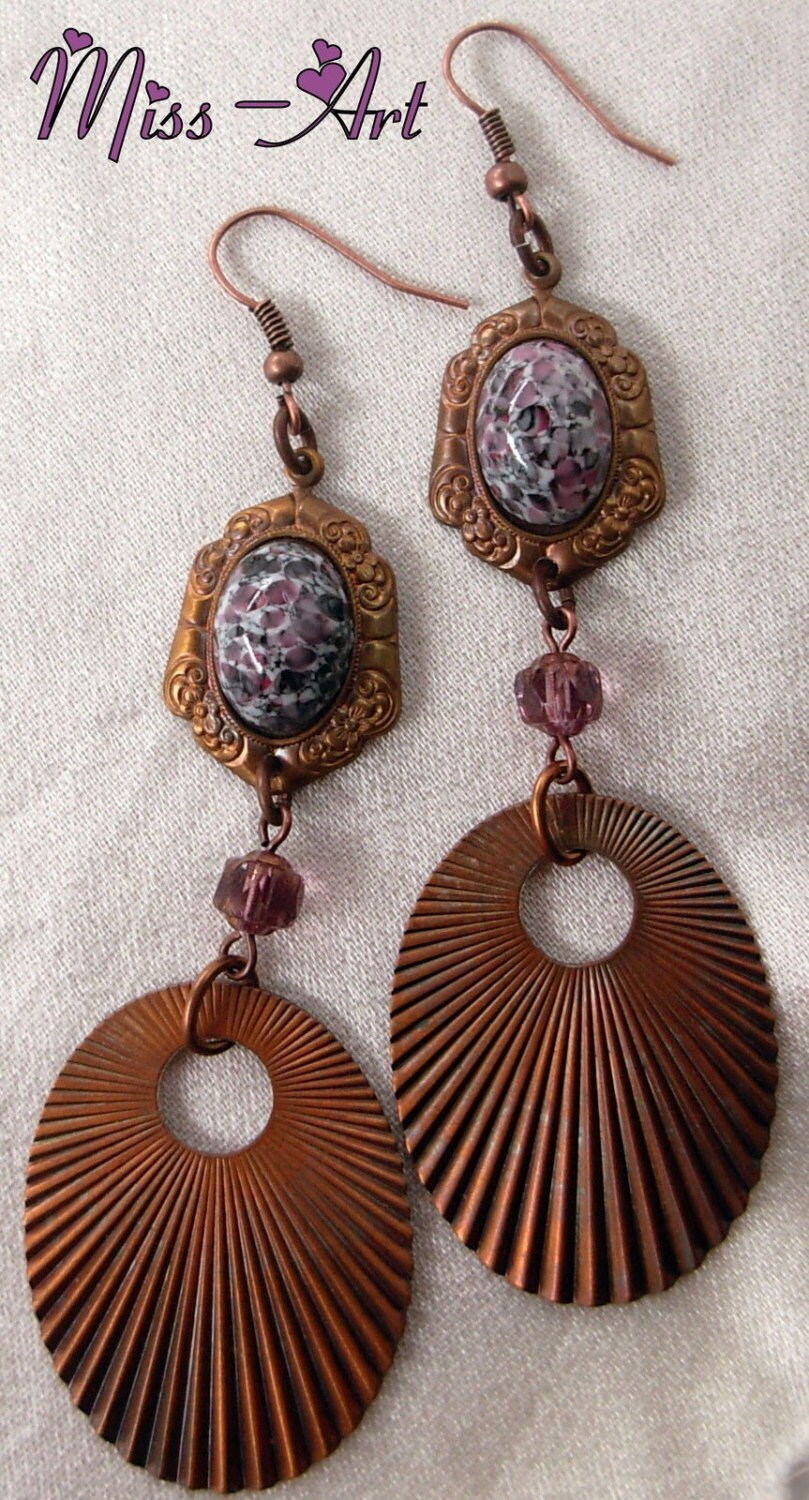 Lila/Weiss Speckle Artglass Cabochons Große Solide Bronze Geriffelte Oval Stanzteile Durchbohrte Ohrringe Miss-Kunst Unikat Sparklingtreasures2U Lila/Weiss Speckle Artglass Cabochons Große Solide Bronze Geriffelte Oval Stanzteile Durchbohrte Ohrringe Miss-Kunst Unikat Sparklingtreasures2U von SparklingTreasures2U