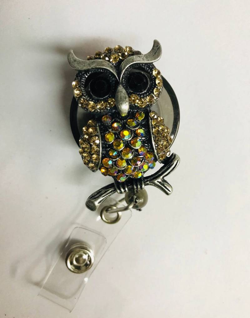 Juwelen Eule Versenkbare Abzeichen Reel - Halter Für Id Und Namensschild Mit Gürtel-Clip Juwelen Eule Versenkbare Abzeichen Reel - Halter Für Id Und Namensschild Mit Gürtel-Clip von Sparklingem