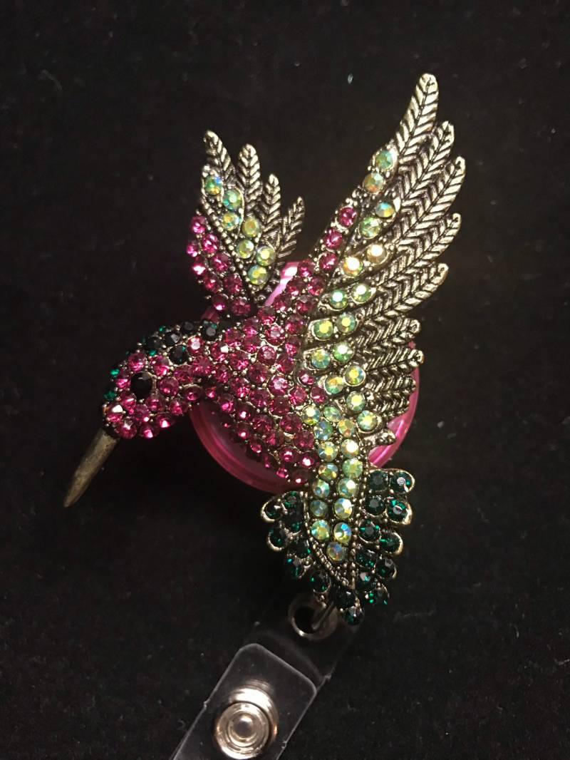 Juwelen Kolibri Einziehbare Badge Reel - Halter von Sparklingem