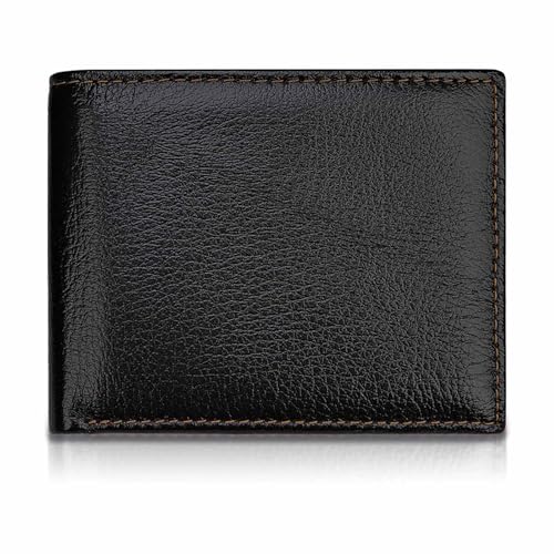 Sparklove Personalisierte Geldbörse für Herren, Schwarz Browm-No Pattern, Classic von Sparklove