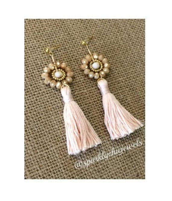 Champagner Kristall Quaste Ohrringe von SparklyChicJewels