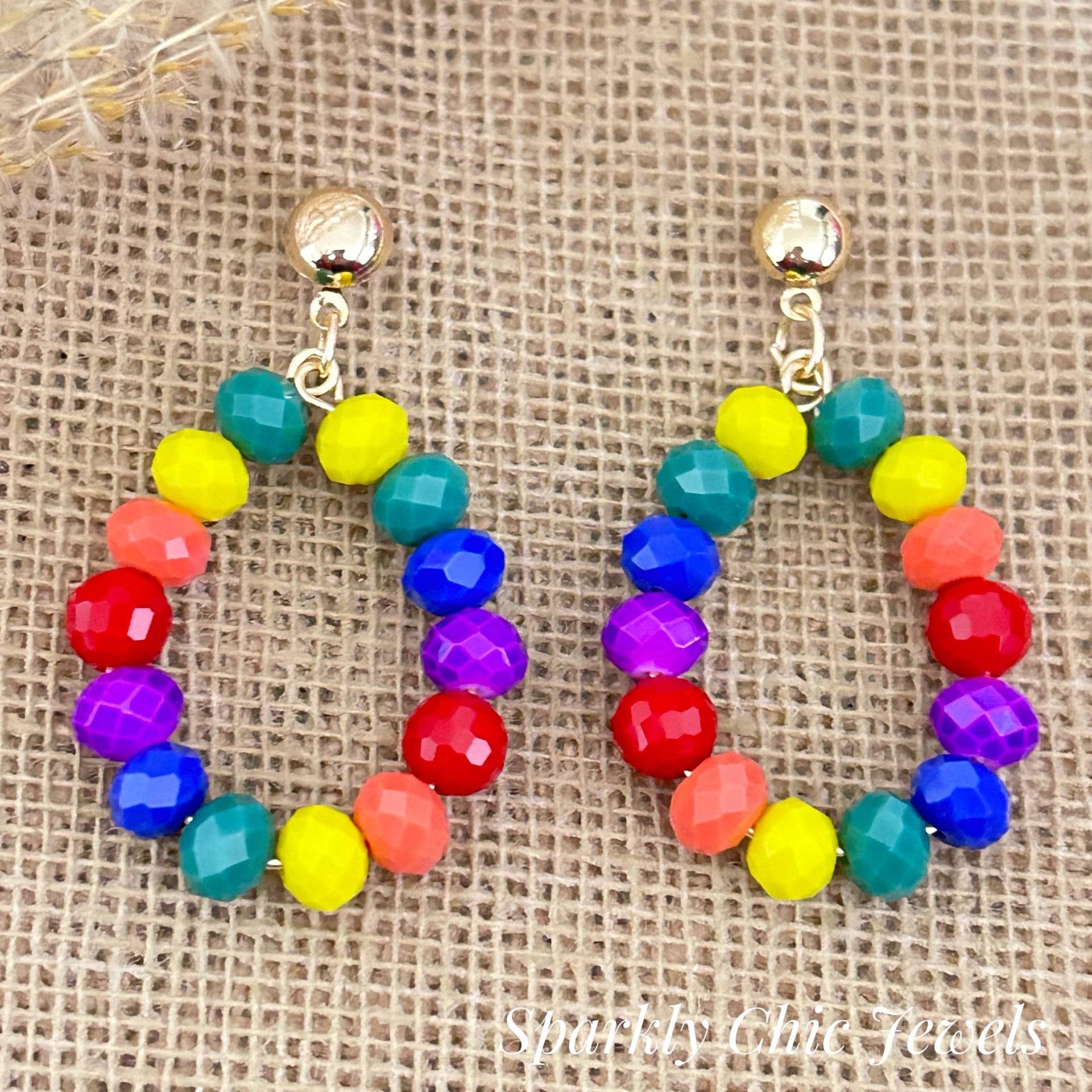 Pride Teardrop Ohrringe, Regenbogen Bunte Lgtb Kristall Liebe Ist Liebe, Geschenk Für Sie von SparklyChicJewels