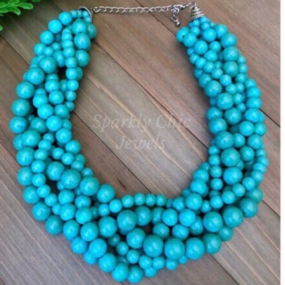 Türkis Geflochtene Halskette von SparklyChicJewels