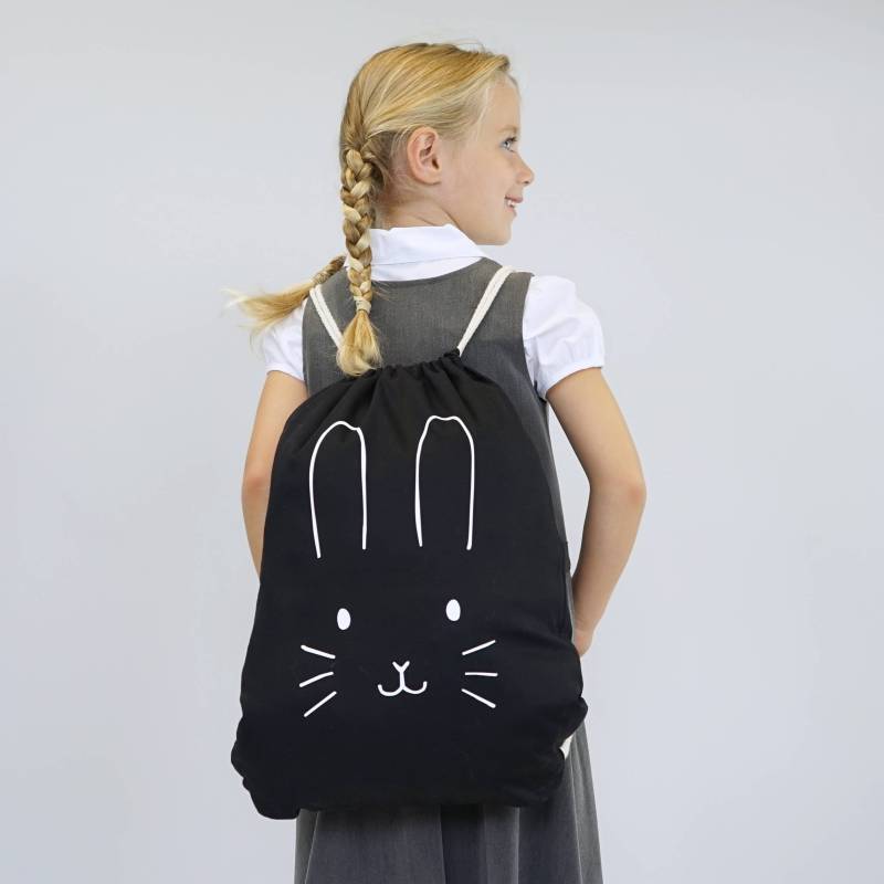 Bunny Bag - Turnbeutel Häschen Kinder Gym Face von SparksAndDaughters