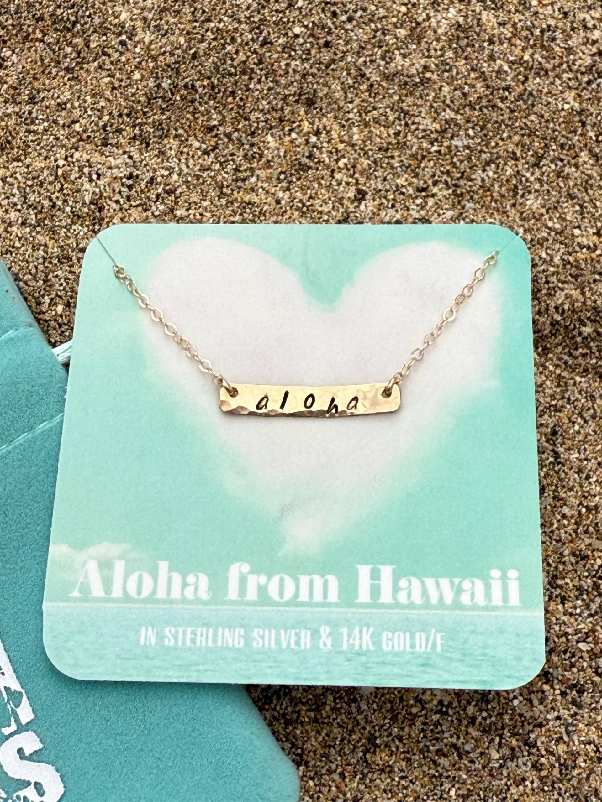Aloha 14Kgf Bar Halskette-Perfektes Geschenk Von Aloha Aloha 14Kgf Bar Halskette-Perfektes Geschenk Von Aloha von SparrowSeas