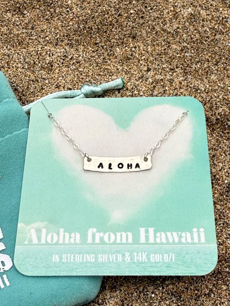 Liebe Von Aloha Sterling Silber Bar Halskette Einfaches Und Sinnvolles Geschenk Aloha Liebe Von Aloha Sterling Silber Bar Halskette Einfaches Und Sinnvolles Geschenk Aloha von SparrowSeas
