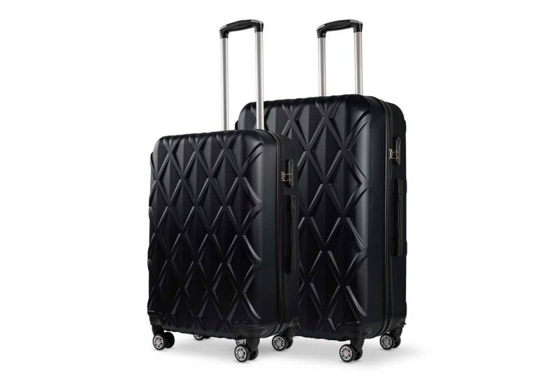 Sparsando Hartschalen-Trolley Hartschalen-Kofferset Premium-Qualität ABS-Gepäcktrolley&Design-Muster, 4 x 360° Zwillings Rollen, 360° drehbare 4 Rollen Teleskopgriff wasserdicht Sparsando Hartschalen-Trolley Hartschalen-Kofferset Premium-Qualität ABS-Gepäcktrolley&Design-Muster, 4 x 360° Zwillings Rollen, 360° drehbare 4 Rollen Teleskopgriff wasserdicht von Sparsando
