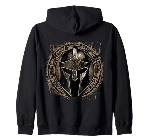 Sparta Spartanischer Kämpfer Helm Leonidas Spartaner Herren Kapuzenjacke von Sparta Shop IBK