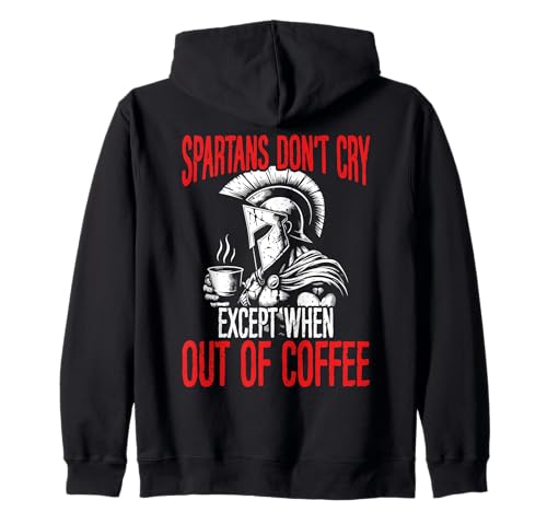Lustiges griechisches Krieger-Design Spartan Herren Grafik Kapuzenjacke von Spartan Ancient Greece Mens Graphic Greek